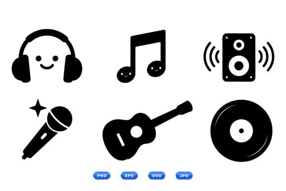 Download Cute Music Icon SVG Kit - Cute Collection