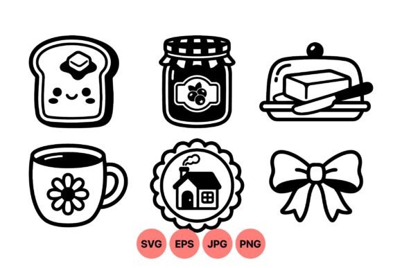 Download Cute Breakfast Icon SVG Pack - Cute Collection