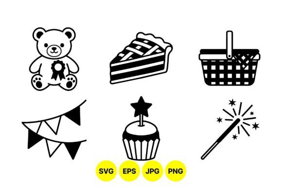 Download Cute Celebration Icon SVG Pack - Cute Collection