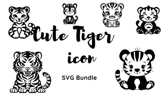 Download Cute Tiger Icon Svg Bundle - Cute Collection