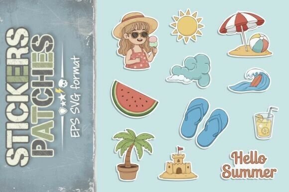Download Cute Summer Vacation Stickers - Cute Collection