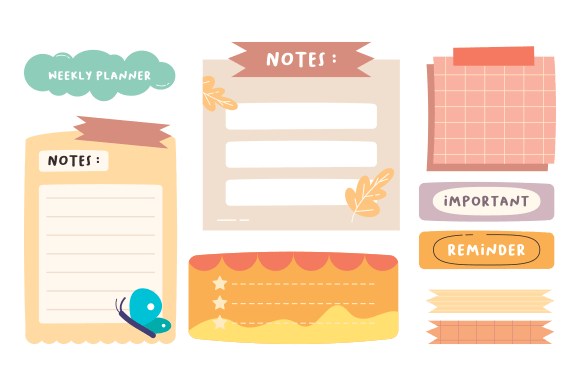 Download Cute Hand-Drawn Bullet Journal Element - Cute Collection