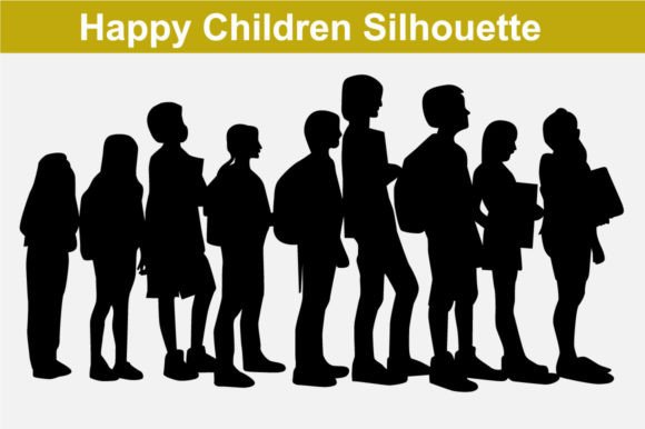 Download Happy Cute Children Silhouette - Cute Collection