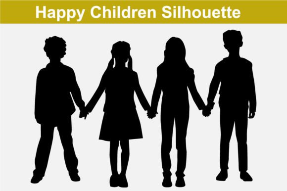 Download Happy Cute Children Silhouette - Cute Collection