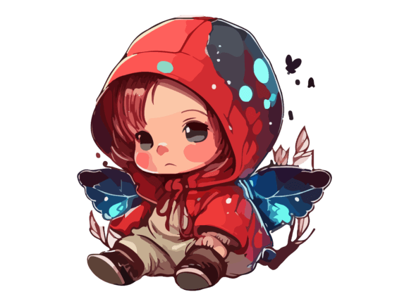 Download Cute Red Hoodie Fairy Svg Watercolor - Cute Collection