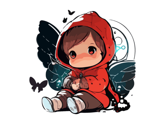 Download Cute Red Hoodie Fairy Svg Watercolor - Cute Collection