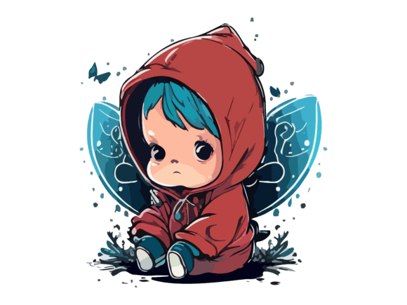 Download Cute Red Hoodie Fairy Svg Watercolor - Cute Collection