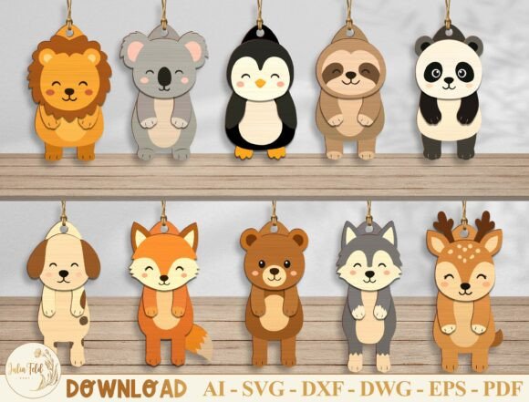Download Cute Hanging Animal SVG Bundle - Cute Collection