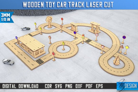 Download Toy Car Track Laser Cut | Road Model|CNC - Toy car Collection